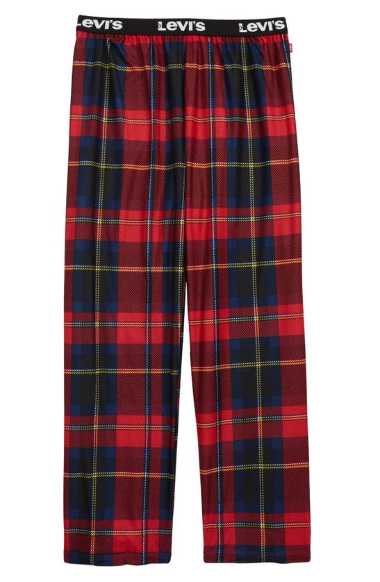 Levi's® Kids' Tartan Plaid Pajama Pants In Super Red | ModeSens