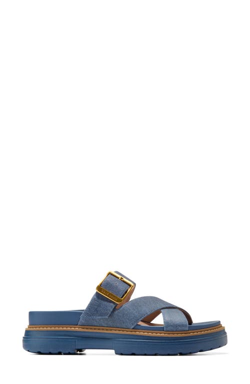 Shop Cole Haan Fraya Slide Sandal In Denim Sued