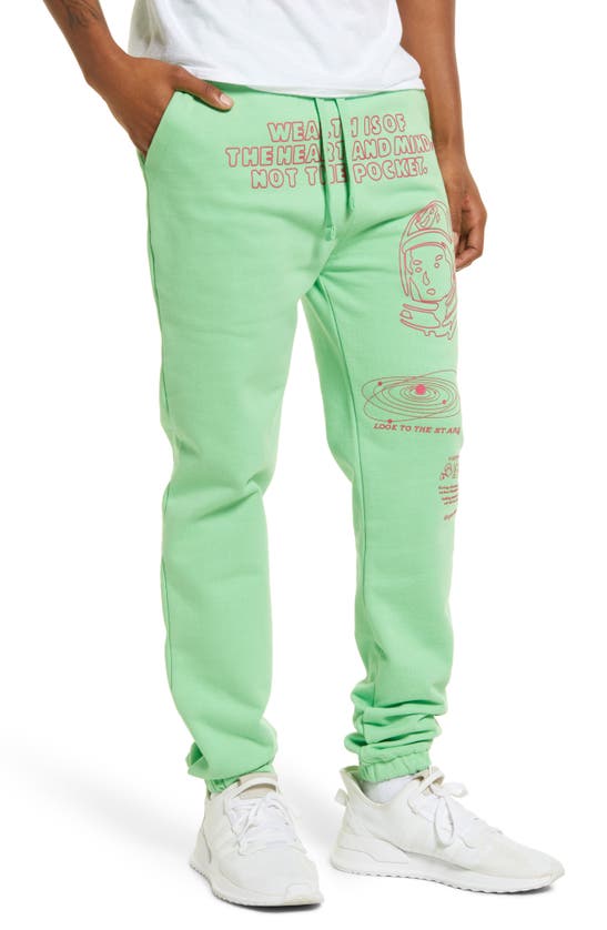 Billionaire Boys Club Starcrossed Sweatpants In Summer Green
