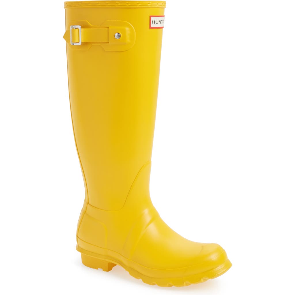 Shop Hunter Original Tall'rain Boot In Yellow/yellow