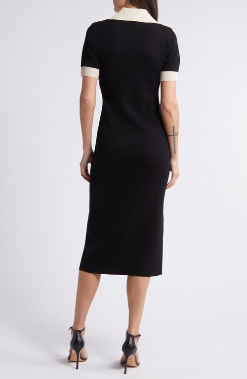 ZOE AND CLAIRE ZOE AND CLAIRE COLLARED BUTTON FRONT SWEATER DRESS 