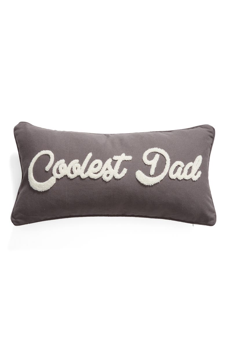  Coolest Dad Accent Pillow, Main, color, GREY