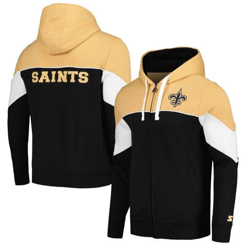 Women's Nike Black New Orleans Saints Asymmetrical Raglan Full-Zip Hoodie Size: Extra Small