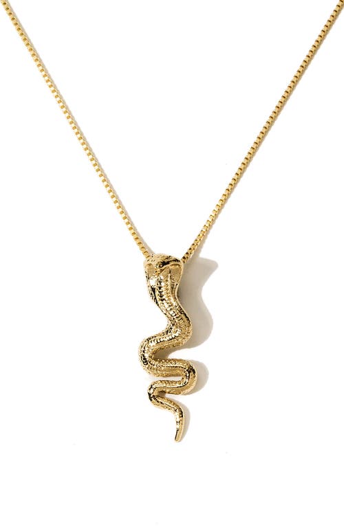 Child of Wild Cobra Pendant Necklace in Gold