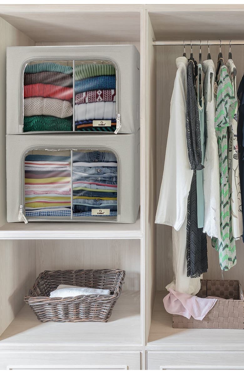 SORBUS Storage Bin Set with Divided Interior Clear Nordstromrack