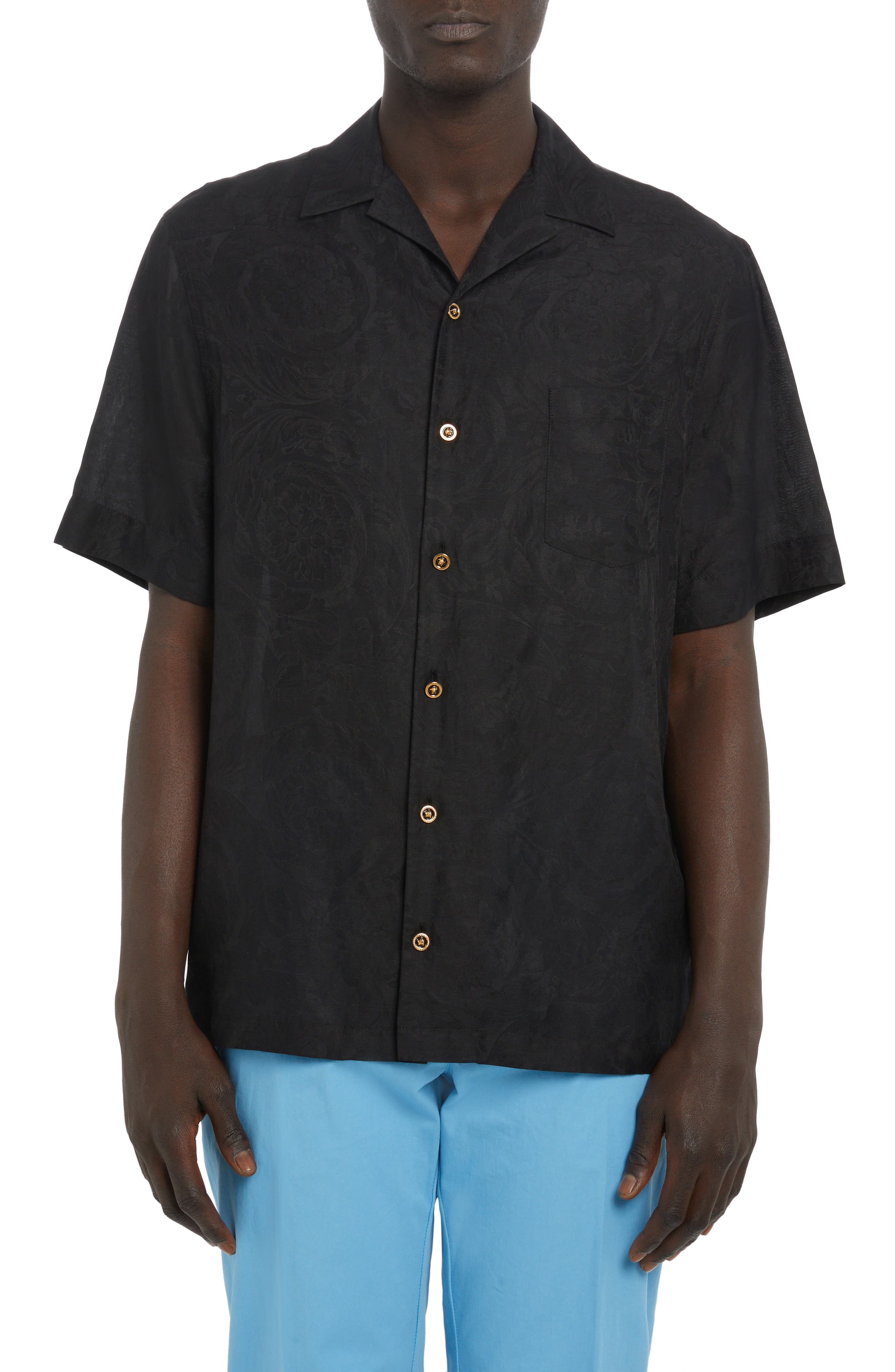 BODE patterned-jacquard short-sleeve shirt - Brown