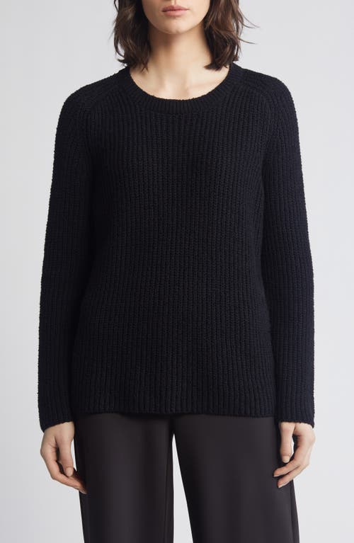 Shop Eileen Fisher Organic Cotton Sweater In Black