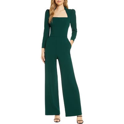 Eliza J Long Sleeve Jumpsuit, Green