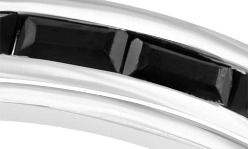 Shop Effy Black Spinel Band Ring In Silver/black