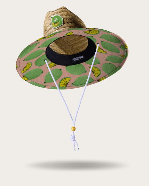 Hemlock Cadillac Straw Lifeguard Hat In Limes