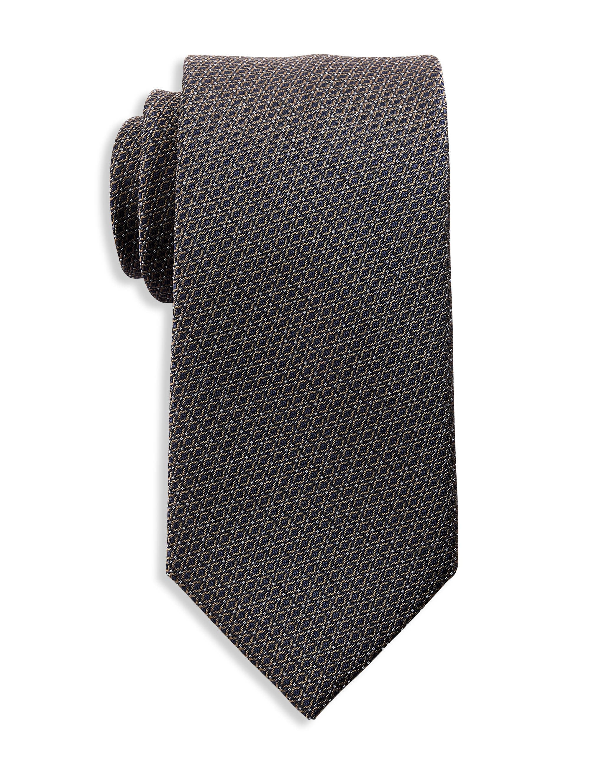 Michael Kors Barre Neat Patterned Tie in Camel 