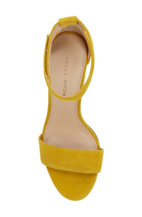 Shop Pelle Moda Briar Ankle Strap Sandal In Lemon