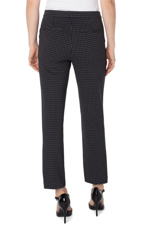 Shop Liverpool Los Angeles Kayla Check Ponte Pull-on Pants In Black/white Grid