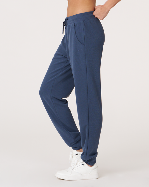 Shop Rebody Active Retreat Waffle Jogger 28.5" In Navy