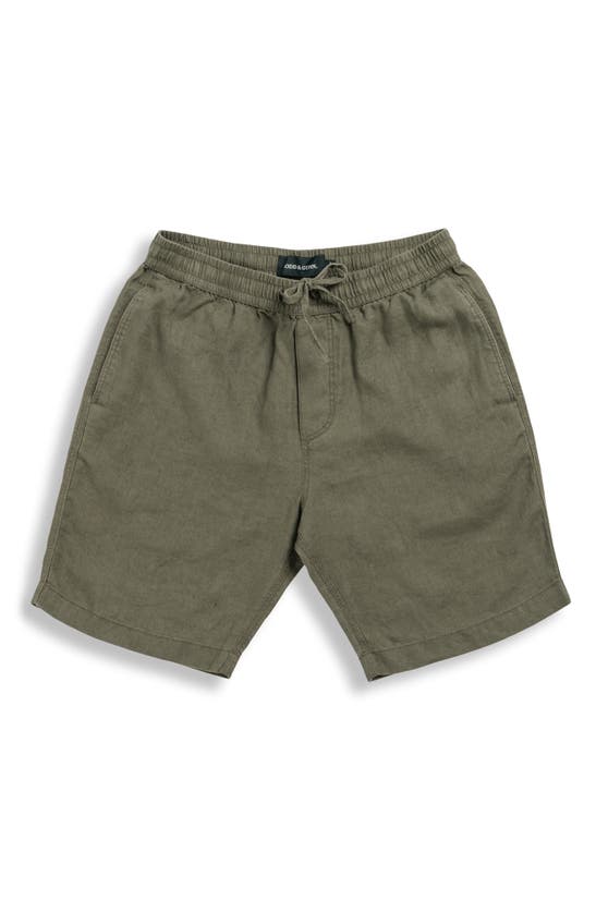 Shop Rodd & Gunn Linen Shorts In Olive