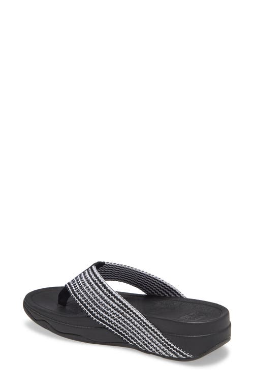 Fitflop ™ Surfa™ Flip Flop In All Black Fabric