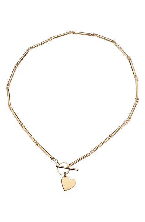Jennifer Zeuner Melody Heart Pendant Necklace in Yellow Gold at Nordstrom