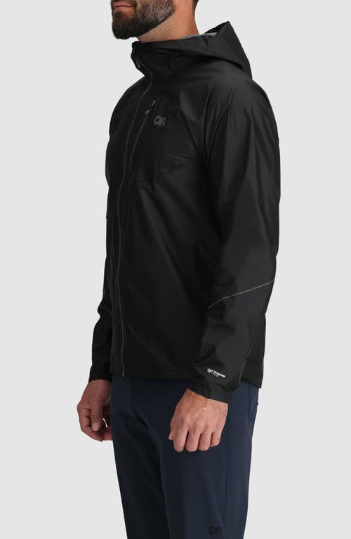 Outdoor Research Helium Rain Ultralight Hooded Jacket In Black