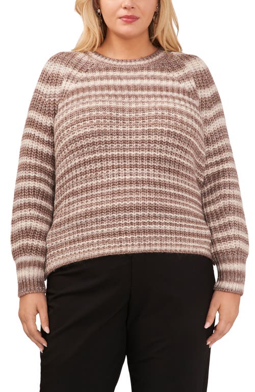 halogen(r) Metallic Stripe Sweater in Taupe
