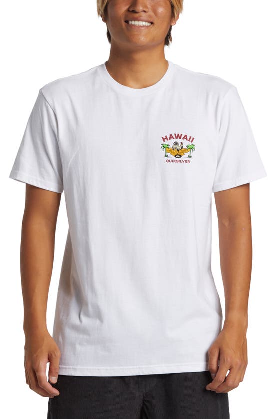 Quiksilver Hawaii Collection Big Man Graphic T-shirt In White