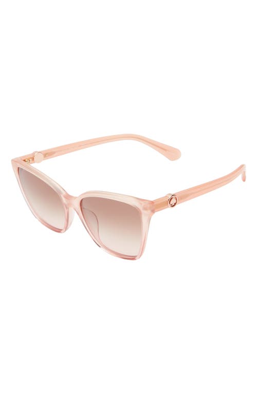 Kate Spade New York 56mm Amiyah Rectangle Sunglasses In Peach/brown Fuschia Ms