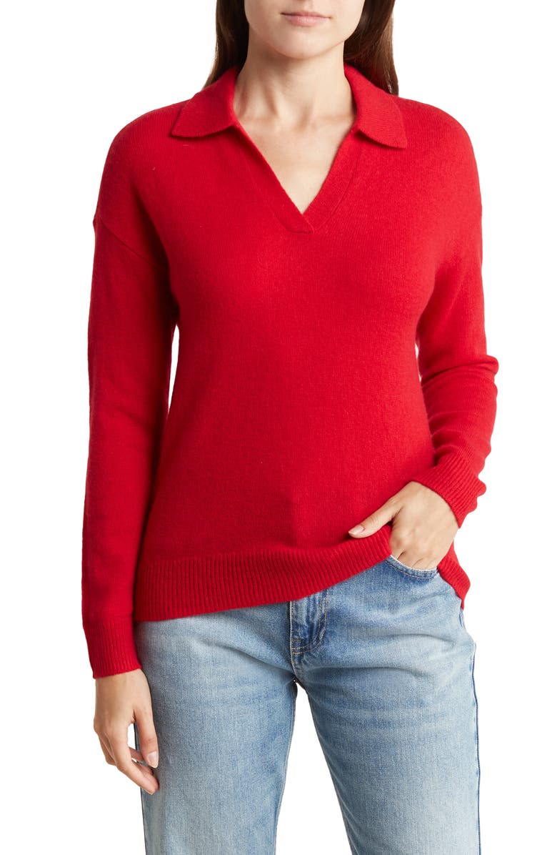 Requirements Johnny Collar Cashmere Sweater | Nordstromrack