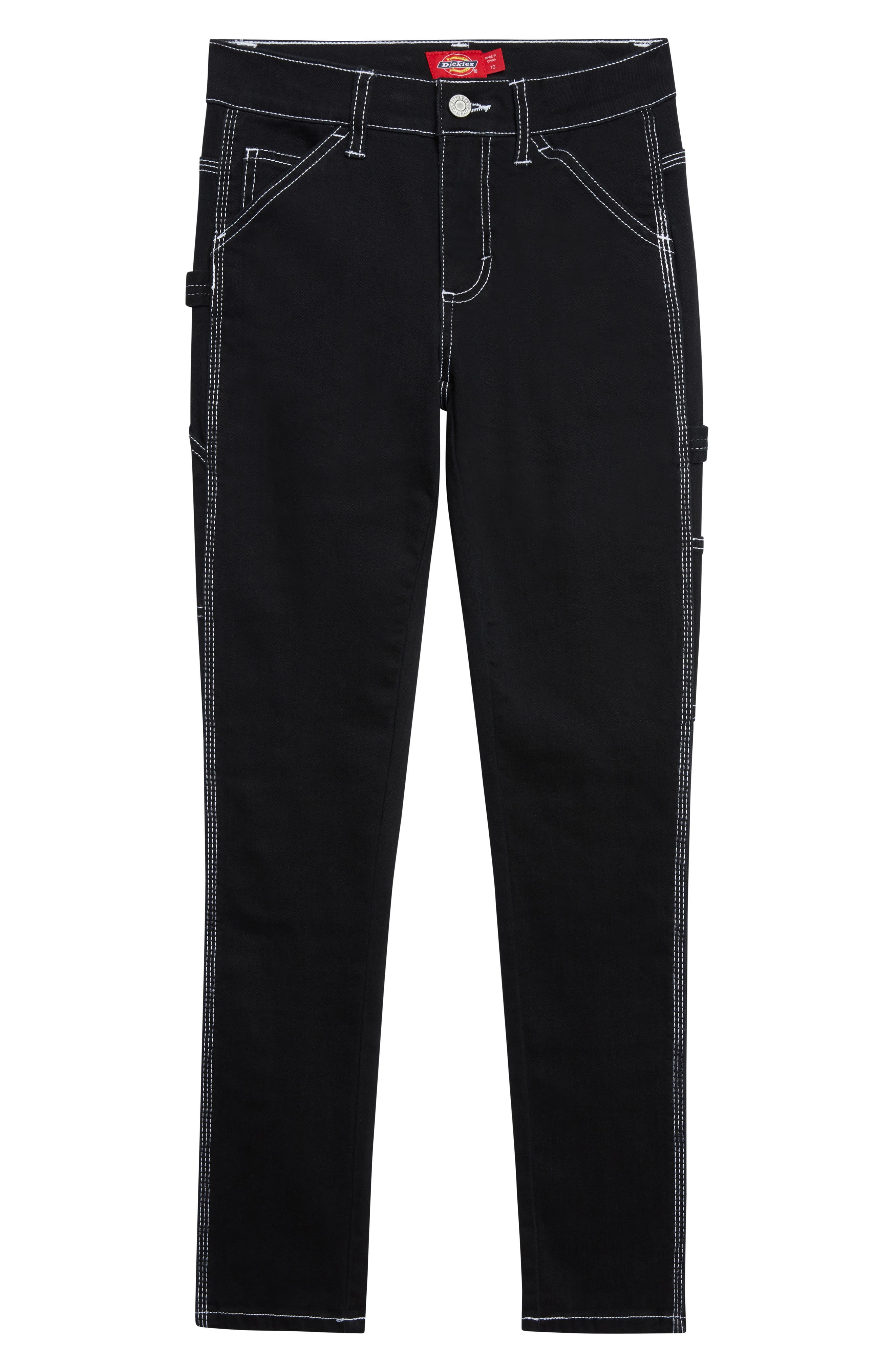 black denim carpenter jeans