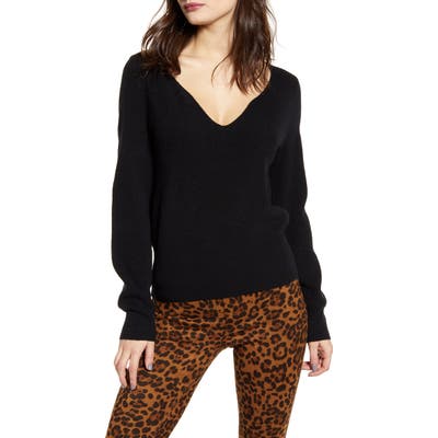 Leith Shaped Neck Sweater, Black