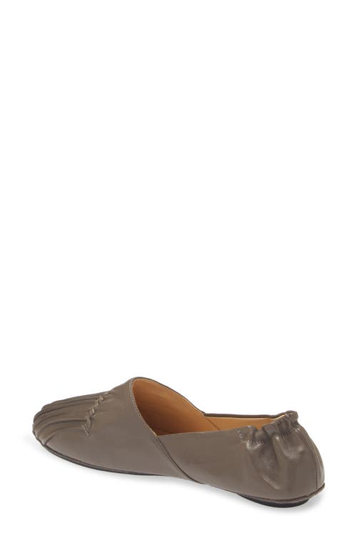 Shop Chocolat Blu Cam Flat In Grey Leather