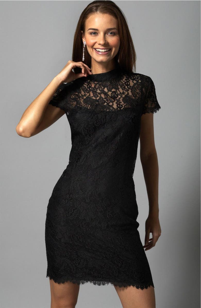 Laundry by Shelli Segal Mock-Neck Lace Dress | Nordstrom