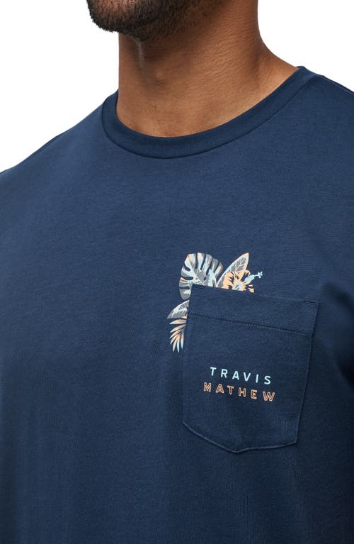 Shop Travismathew Warm Rain Pocket Graphic T-shirt In Total Eclipse