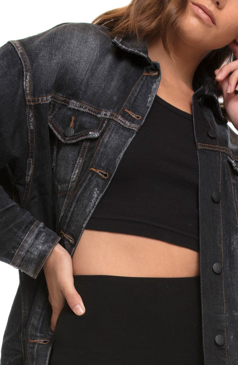 PRPS Oversize Denim Jacket, Main, color, Black