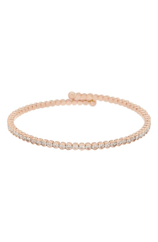 Meshmerise Cz Bangle Bracelet In Rose Gold