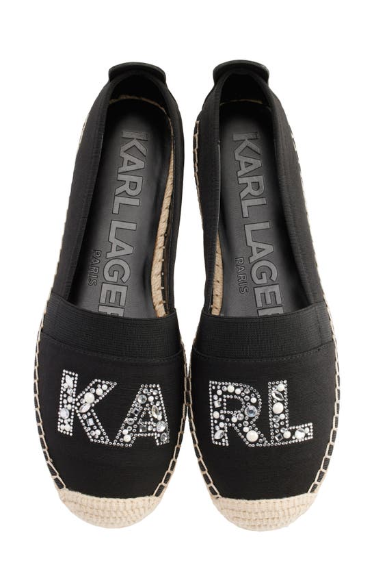 Shop Karl Lagerfeld Manika Espadrille Loafer In Black