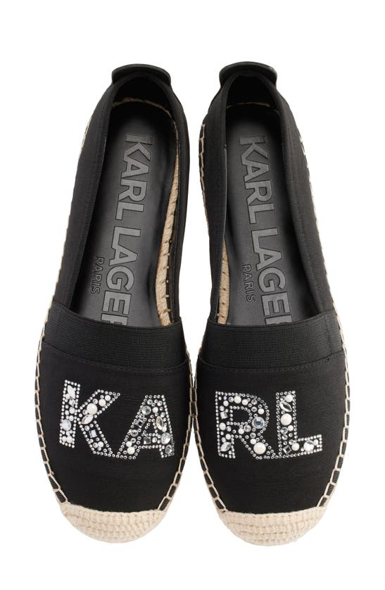Karl Lagerfeld Manika Espadrille Loafer In Black