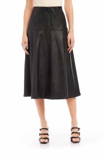 Vince Camuto Perforated Faux Leather Skater Skirt, $109, Macy's