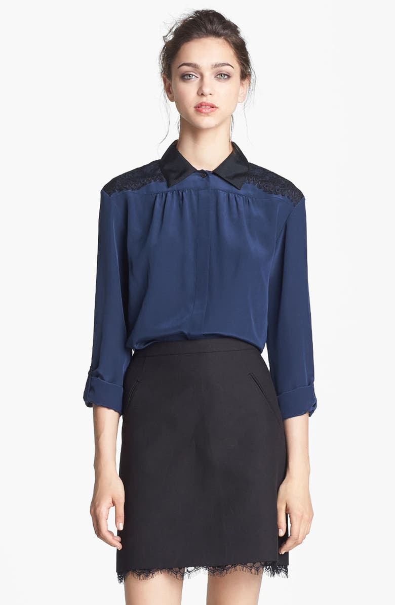 Miss Wu Lace & Crêpe de Chine Blouse (Nordstrom Exclusive) | Nordstrom