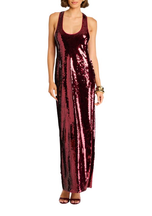 Shop Retroféte Retrofête Bella Sequin Dress In Port