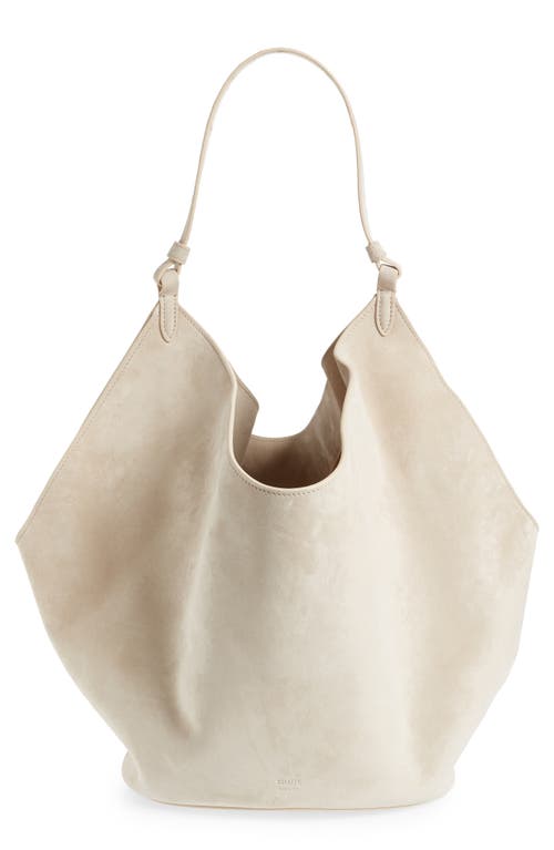 KHAITE Lotus medium suede tote