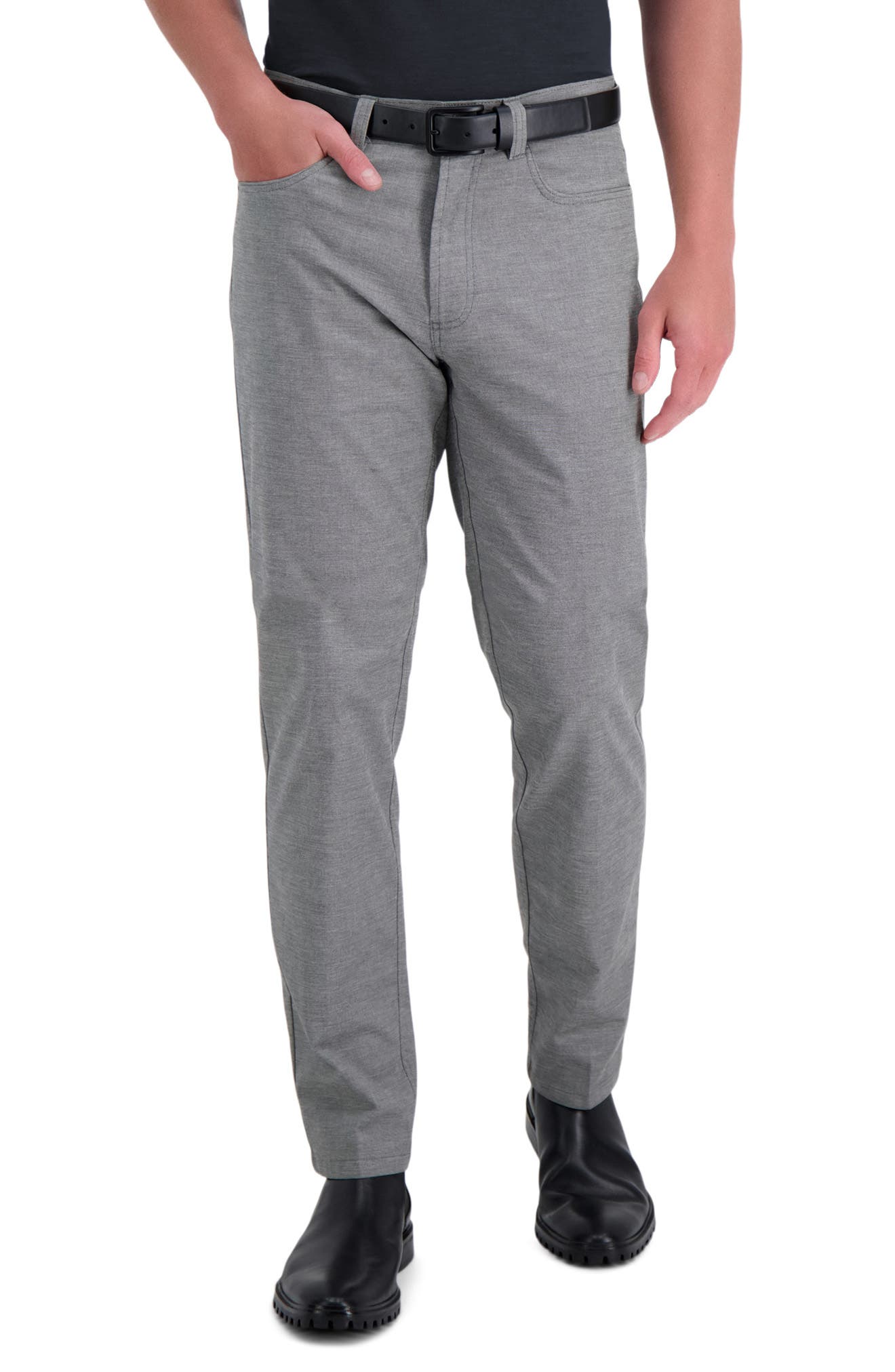 Kenneth Cole Technical Slim Fit Trousers In String