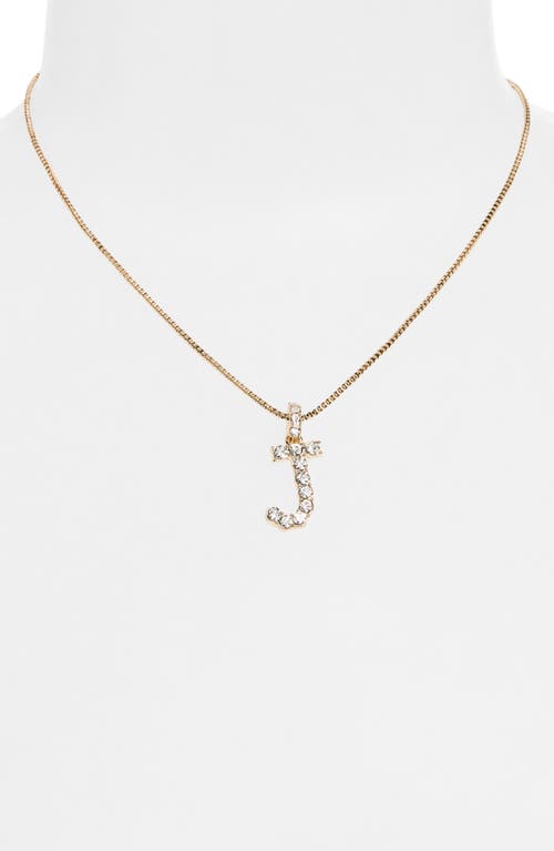 Shop Baublebar Crystal Initial Pendant Necklace In Gold J