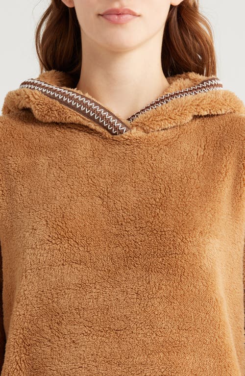 Shop Ugg(r) Long Fleece Hoodie In Chestnut