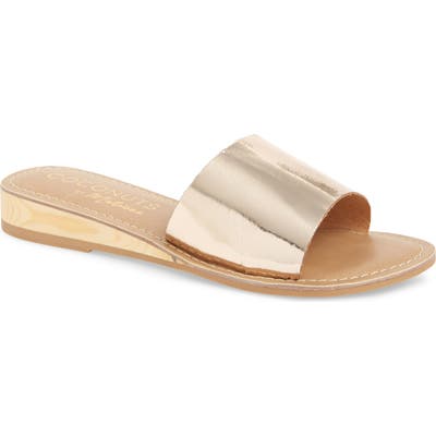 Coconuts By Matisse Tiki Slide Sandal, Metallic