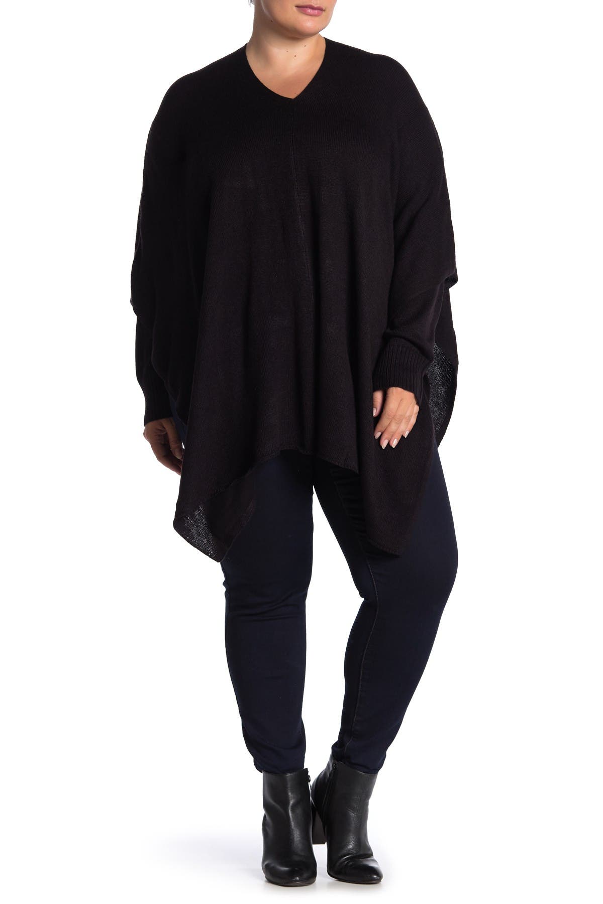 V neck poncho sweater Clearance