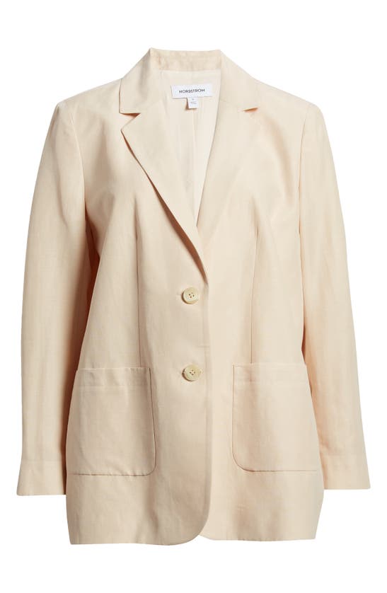 Shop Nordstrom Relaxed Single Breasted Blazer In Beige Beach