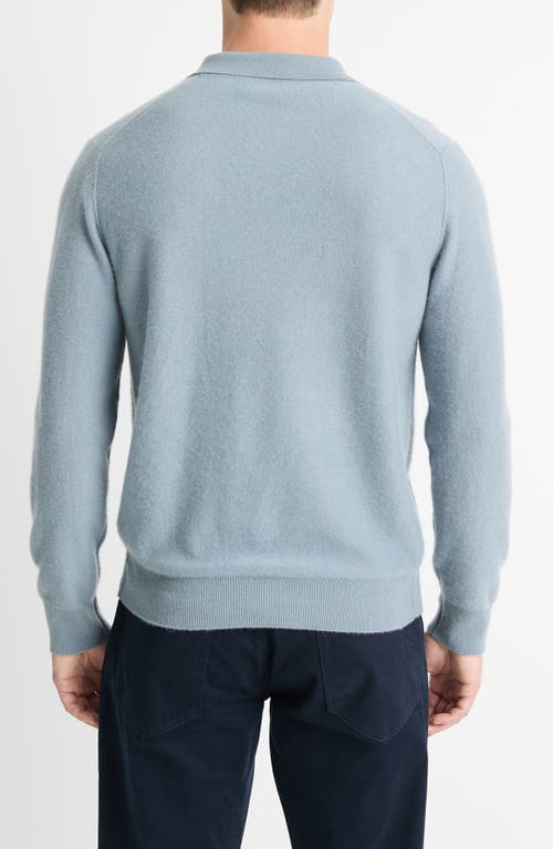 VINCE VINCE BOILED CASHMERE JOHNNY COLLAR SWEATER 