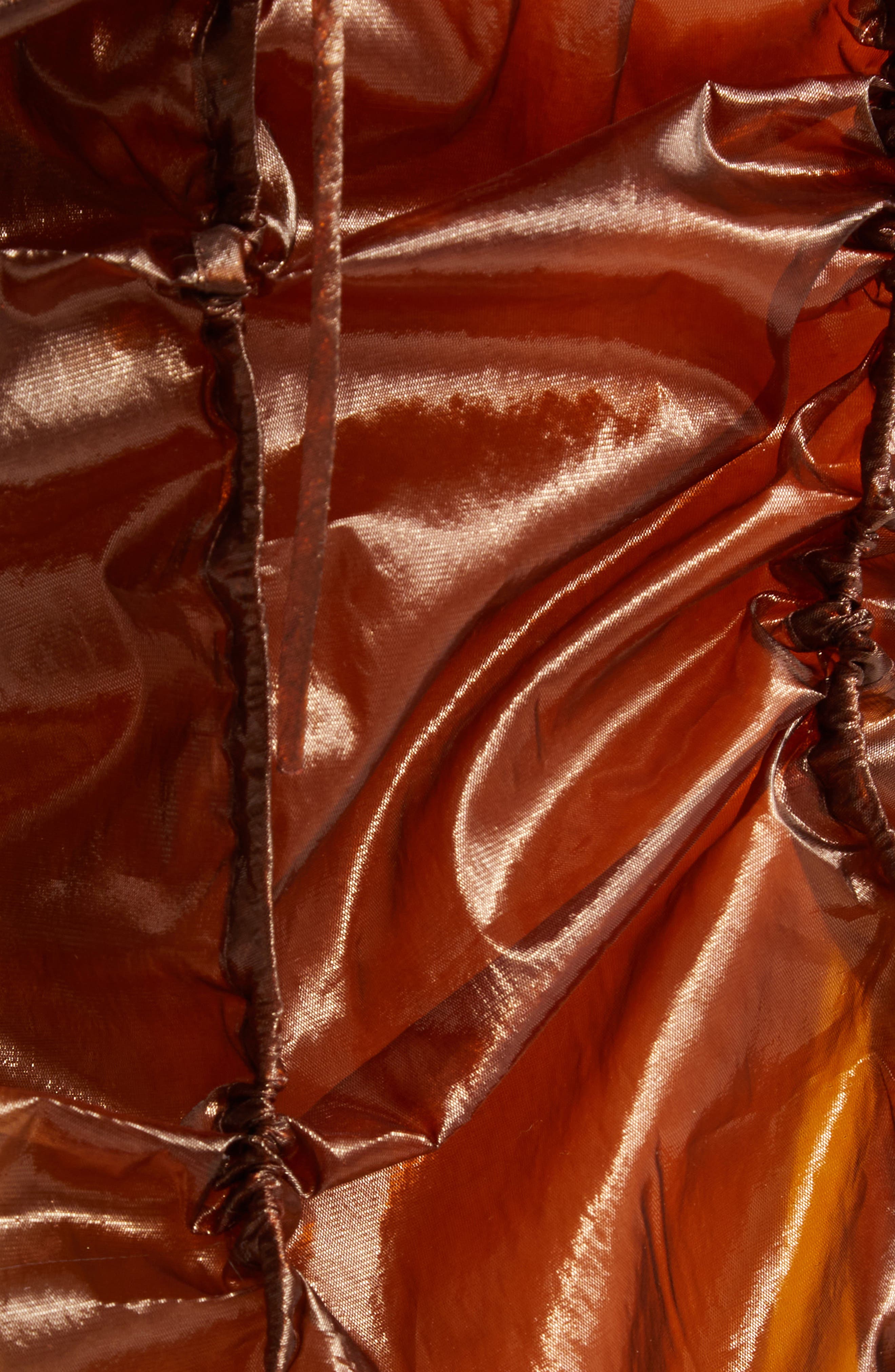 Eckhaus Latta Laminated Organza Skirt in Amber | Smart Closet