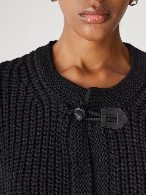 Shop Rebecca Taylor Novlety Wool Toggle Cardi In Black