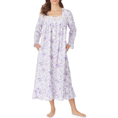 Eileen West Ballet Long Sleeve Nightgown, White