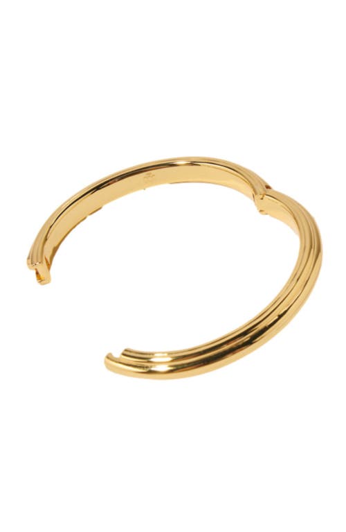 Shop Maje Clover Bangle Bracelet In Gold